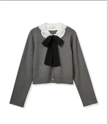 CELFORD 탈부착 레이스 칼라 가디건