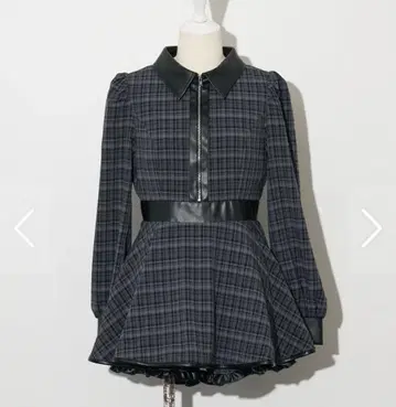 pium 피움 프론트 지퍼 가죽 컬러 셋업