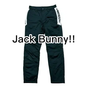 새상품급 JACKBUNNY 블랙 팬츠 충전솜 방한 따뜻한 소재
