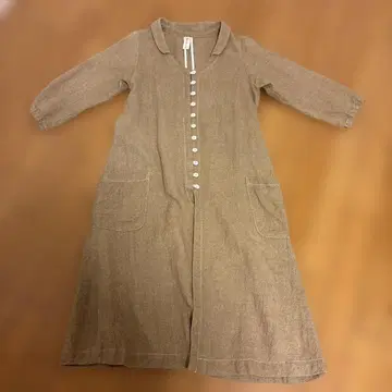 새상품급 shirone 베이지 린넨 버튼 원피스 겉옷