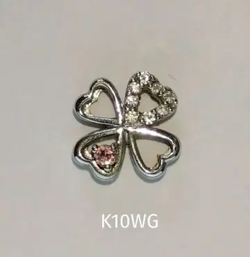 k10WG Scarabe 네잎클로버 펜던트 탑