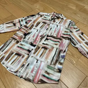 Paul Smith 서적 프린트 긴팔 셔츠 L