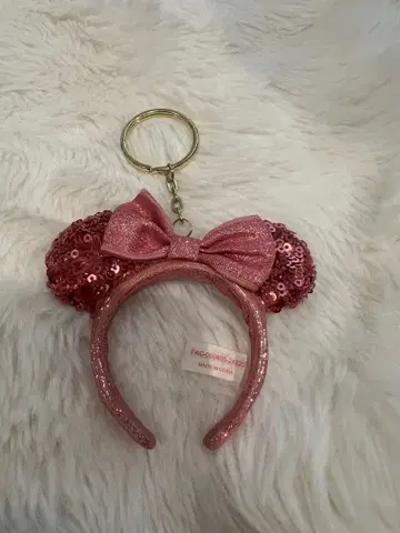 디즈니 미니 귀 스팽글 키링