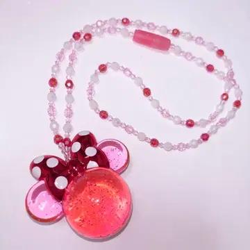 디즈니랜드 미니 마우스 빛나는 펜던트 목걸이