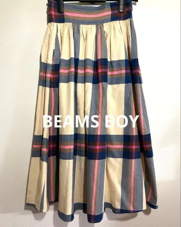 [ 익명 배송 ] BEAMS BOY 체크 무늬 스커트