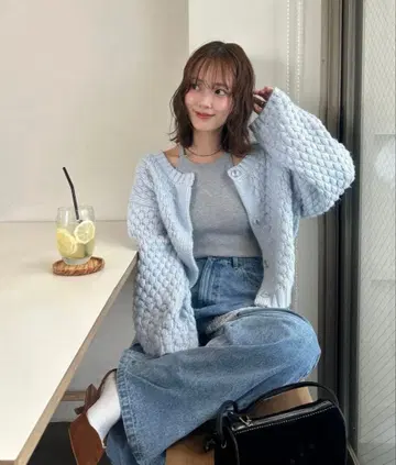 [ mystic ] 포코포코 니트 가디건