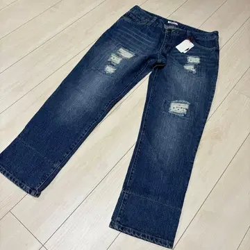 새상품 데미지 데님 여성용 히게 원워시 도트 자라 GAP