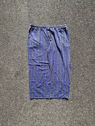 파자마 팬츠 체크 무늬 90s 구제 의류