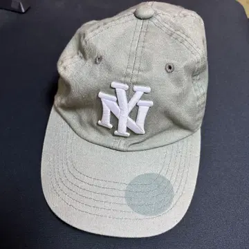 NY 로고 자수 올리브 야구 모자