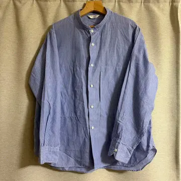 STILL BY HAND 블루 스트라이프 셔츠 비품