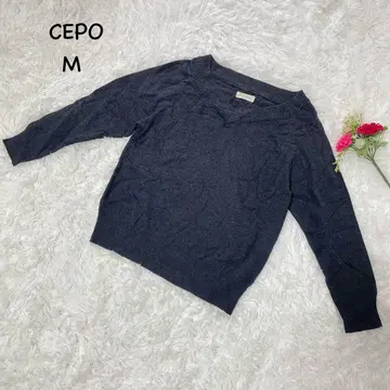 세포 [M] V넥 스웨터 아크릴 캐주얼 리브 니트 워셔블