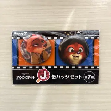 주토피아 해피 복권 닉 주니어 시절 캔뱃지 세트