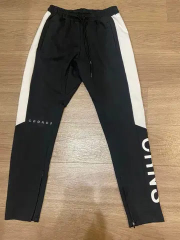 CRONOS 조거 팬츠 L 블랙/화이트