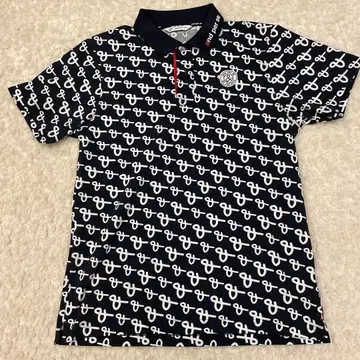 and per se 네이비 로고 피케 셔츠 L