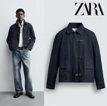 토글 버튼 데님 자켓 ZARA s 사이즈
