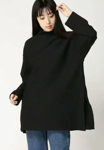 택 포함 새상품 JEANASIS 하이넥 롱 우라케 PO