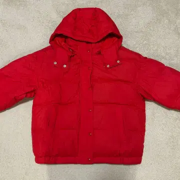 Levi's 빨간색 다운 자켓 후드 부착