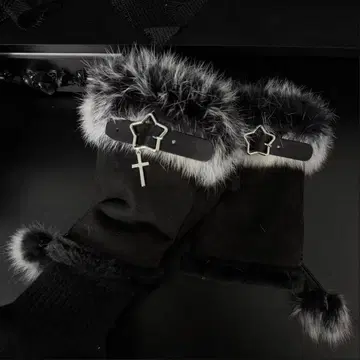 푹신푹신 퍼 핑거리스 장갑