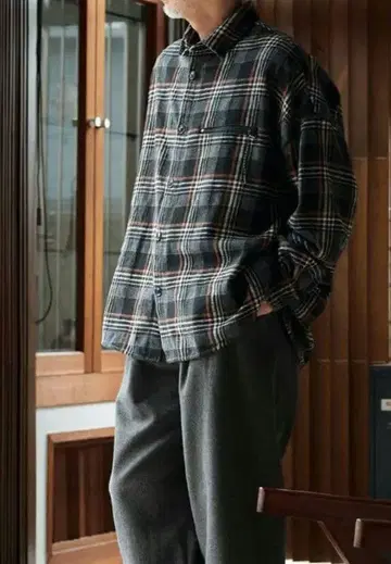 미사용 새상품 써니클라우드 아웃도어 체크 셔츠 L 사이즈 남성용