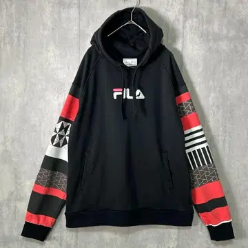 레어 FILA STAPLE PIGEON 후드티 자수 로고 블랙