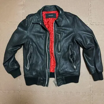 NANO UNIVERSE 블랙 가죽 자켓