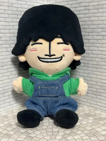 사노 아키야 A 그린 후드티 + 파란색 오버롤 하피누이 치비누이 의류