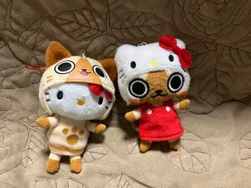 몬스터 헌터 헬로키티 아이루 봉제 인형 키링