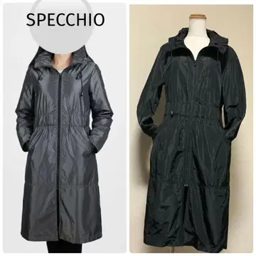 SPECCHIO 스페치오* 트렌치코트 발수 가공 블랙 [ 40 ]