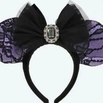 디즈니 할로윈 머리띠 퍼플 레이스 미니 2024