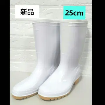 [새상품] 아킬레스 장화 25cm 작업화 화이트 장화 보아 안감 포함