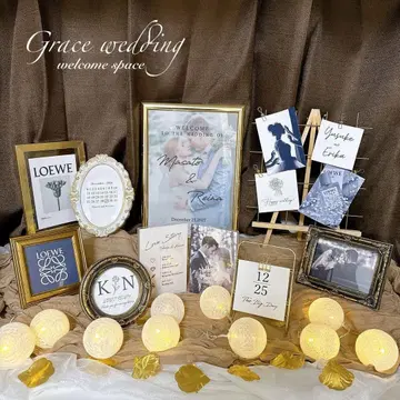 공 라이트 포함 웰컴 스페이스 묶음 판매 겨울 결혼식 장식 접수 잡화 천