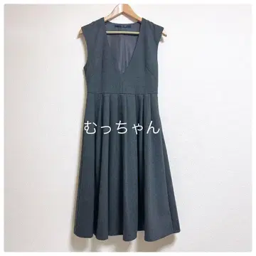 [ 새상품급 ] 앙아더앙제 V넥 점프스커트 F 그레이