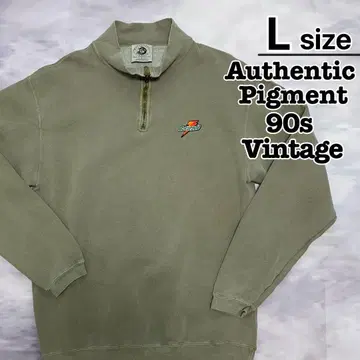 90s Authentic Pigment 맨투맨 L 카키 게토레이