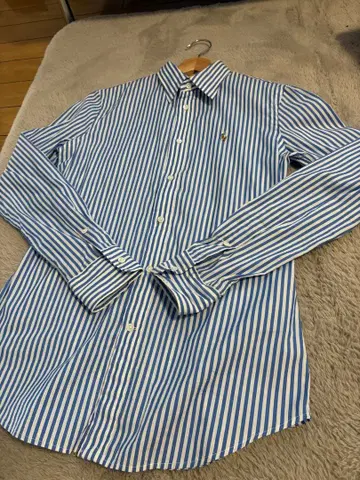 폴로 랄프로렌 긴팔 셔츠 슬림 스트레치 블루 스트라이프