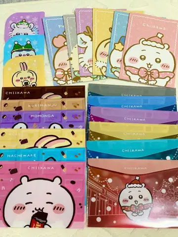 치이카와 세븐일레븐 플랫 케이스 노트 클리어 파일 지퍼 백