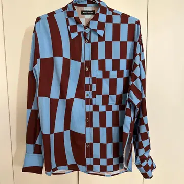 MAISON SPECIAL 체크 무늬 긴팔 셔츠