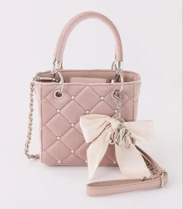 퀼팅 리본 포함 핸드백