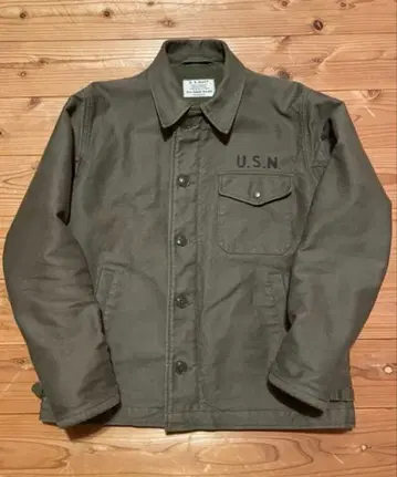 REAL McCOY'S A-2 덱 자켓 사이즈 LARGE