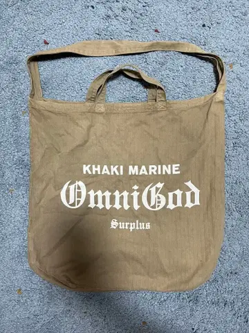 레어 OMNIGOD 코튼 숄더백 올드 잉글리시 폰트