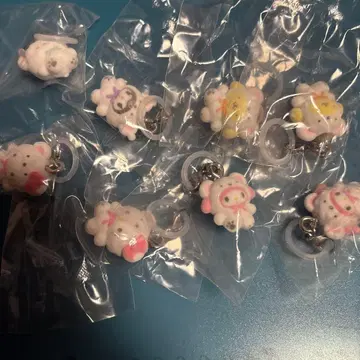 산리오 메지루시 액세서리 가챠가챠 포와포와 스노우