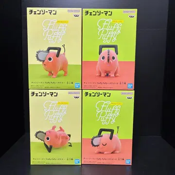 Fluff Puffy 포치타 피규어 4개 세트