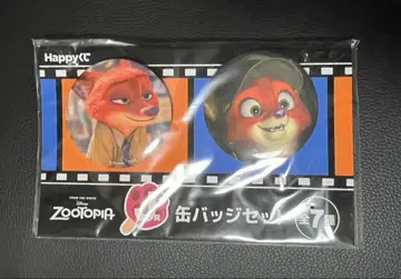 주토피아 Happy 복권 닉 와일드 캔 배지 세트