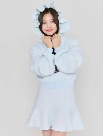 질투 JILTU 베이비 프릴 후디 베이비 블루