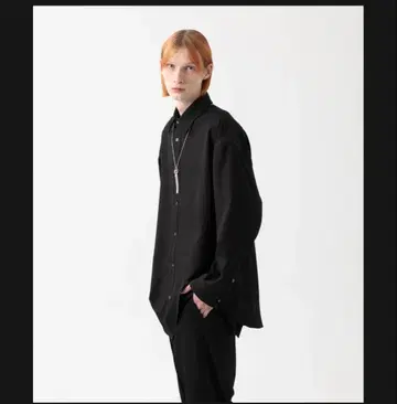 MB 스탠다드 오버 셔츠 아우터 블랙 S