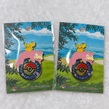 포켓몬 센터 카가와 야돈 로고 핀즈 2개 세트 오픈 기념
