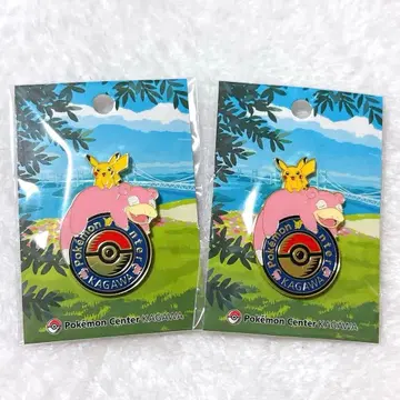포켓몬 센터 카가와 야돈 로고 핀즈 2개 세트 오픈 기념