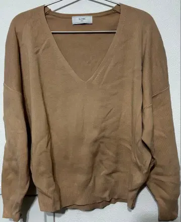 SLOBE IENA 코튼 스웨터 브라운