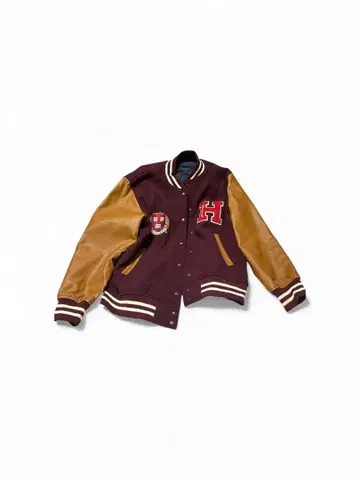 Harvard 바시티 자켓 L 버건디/브라운