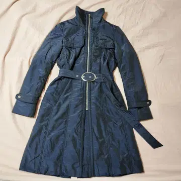 새상품급 COMME CA DU MODE 다크 블루 코트 벨트 포함