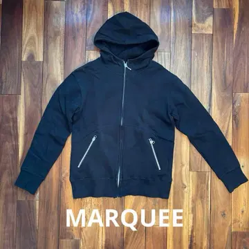 MARQUEE 후드 부착 지퍼 후드티 블랙 S 사이즈